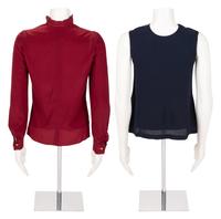 Two Chanel Haute Couture Blouses, 1970-90s
