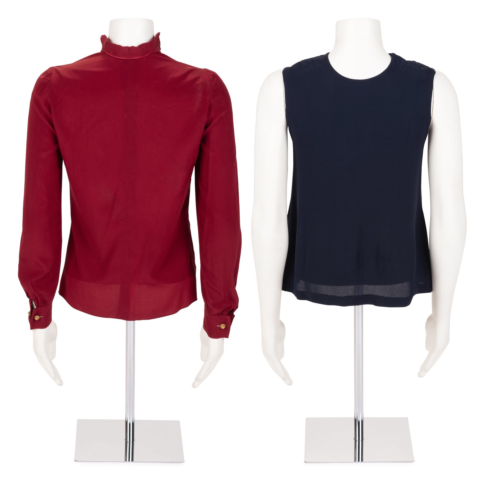 Two Chanel Haute Couture Blouses, 1970-90s