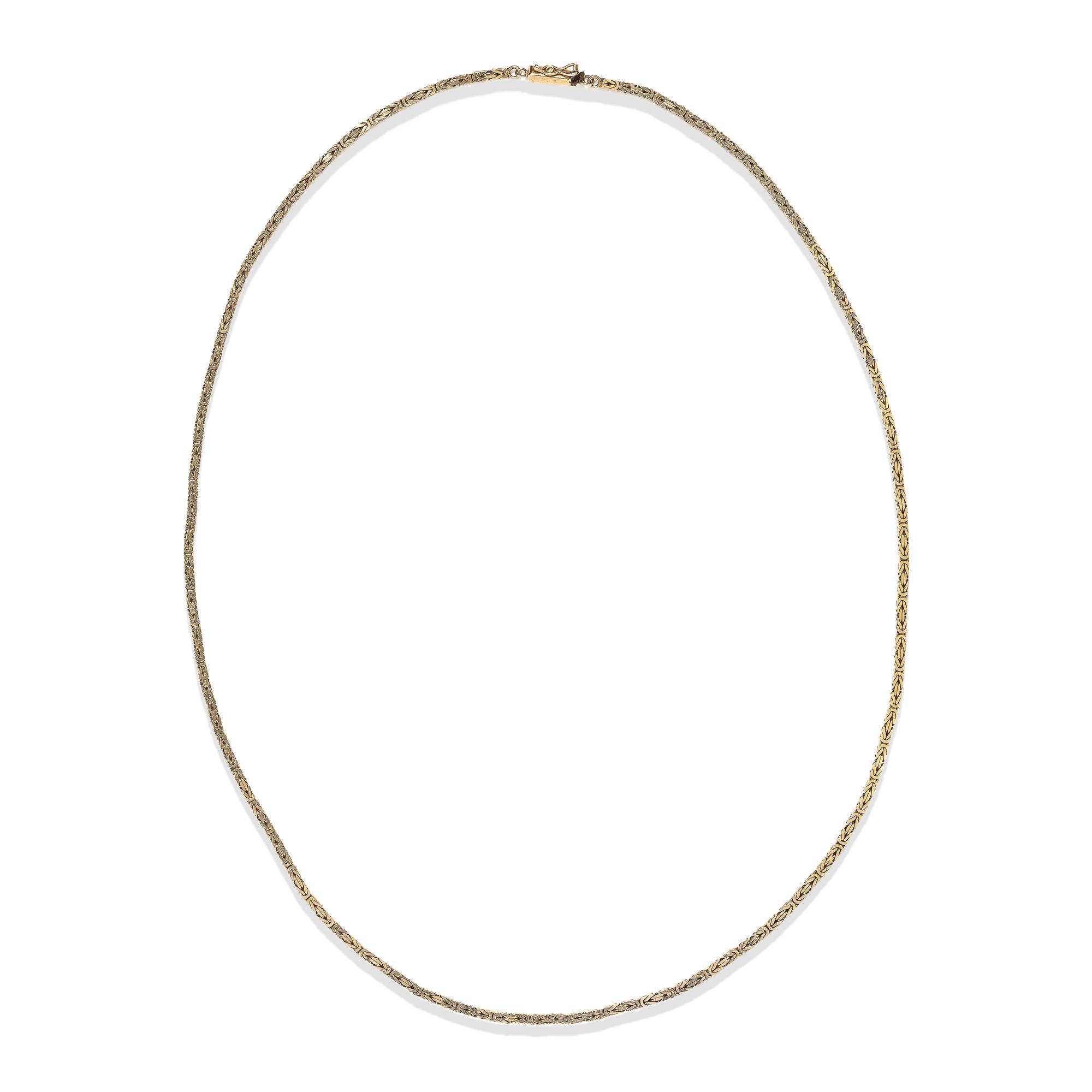 YELLOW GOLD BYZANTINE CHAIN NECKLACE