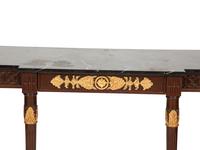 A Louis XVI Style Parcel Gilt Mahogany Marble-Top Console Table