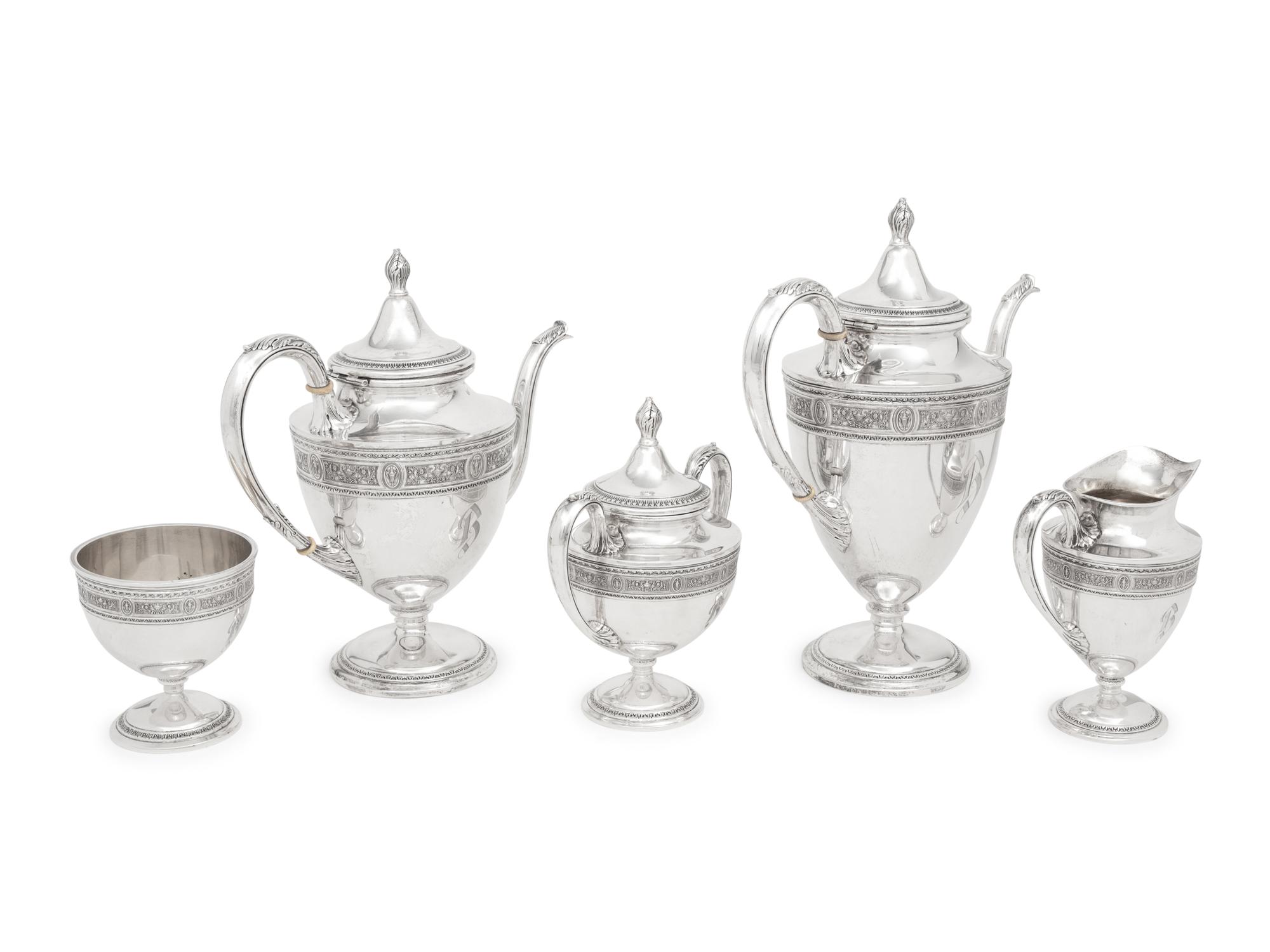 An American Silver Five-Piece Tea and Coffee Service