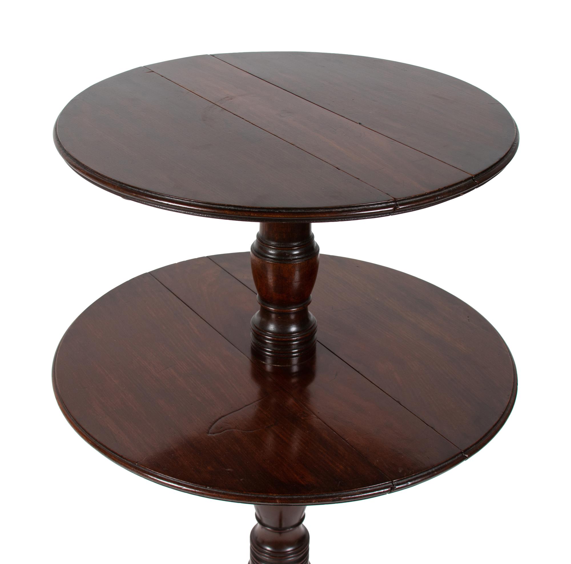 A George III Mahogany Two-Tier Dumbwaiter