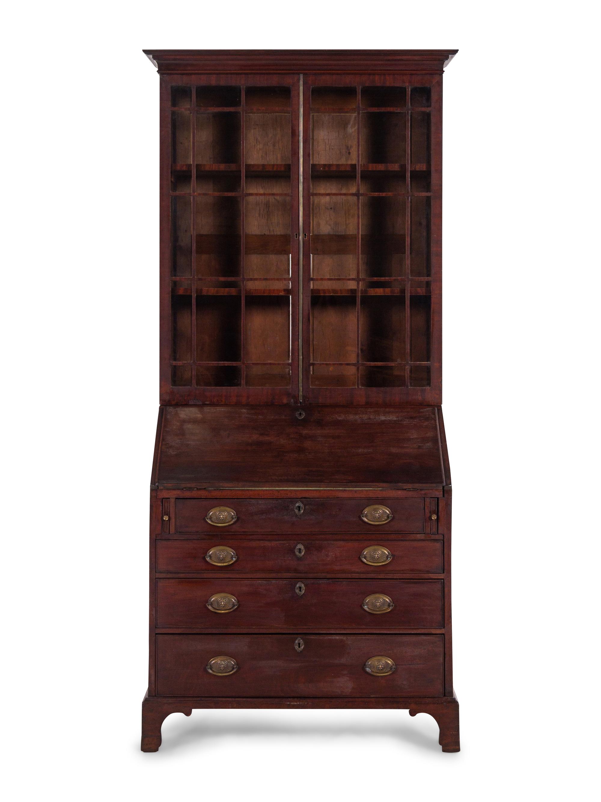 A George III Style Mahogany Secretary Bookcase