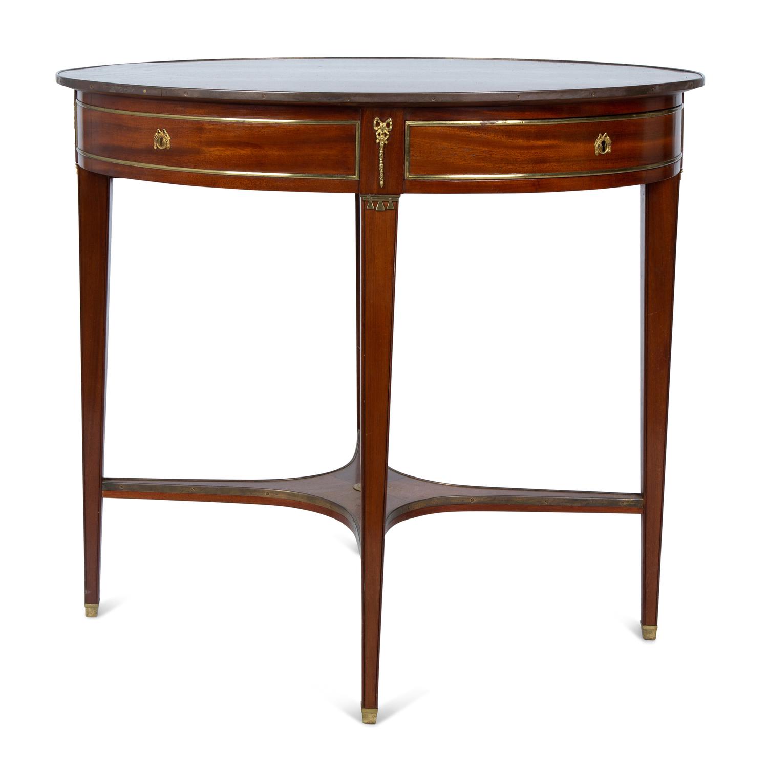 A Continental Neoclassical Bronze Mounted Mahogany Table — 20TH CENTURY