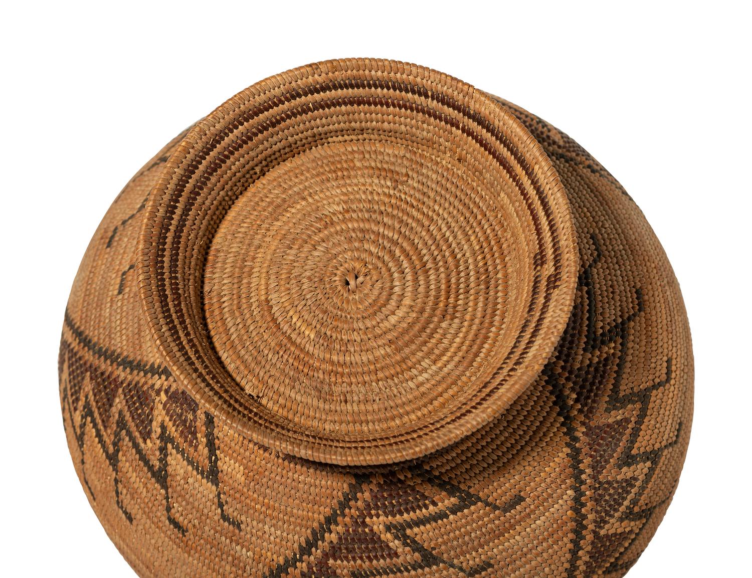 Yokut Chalice-Shaped Polychrome Basket