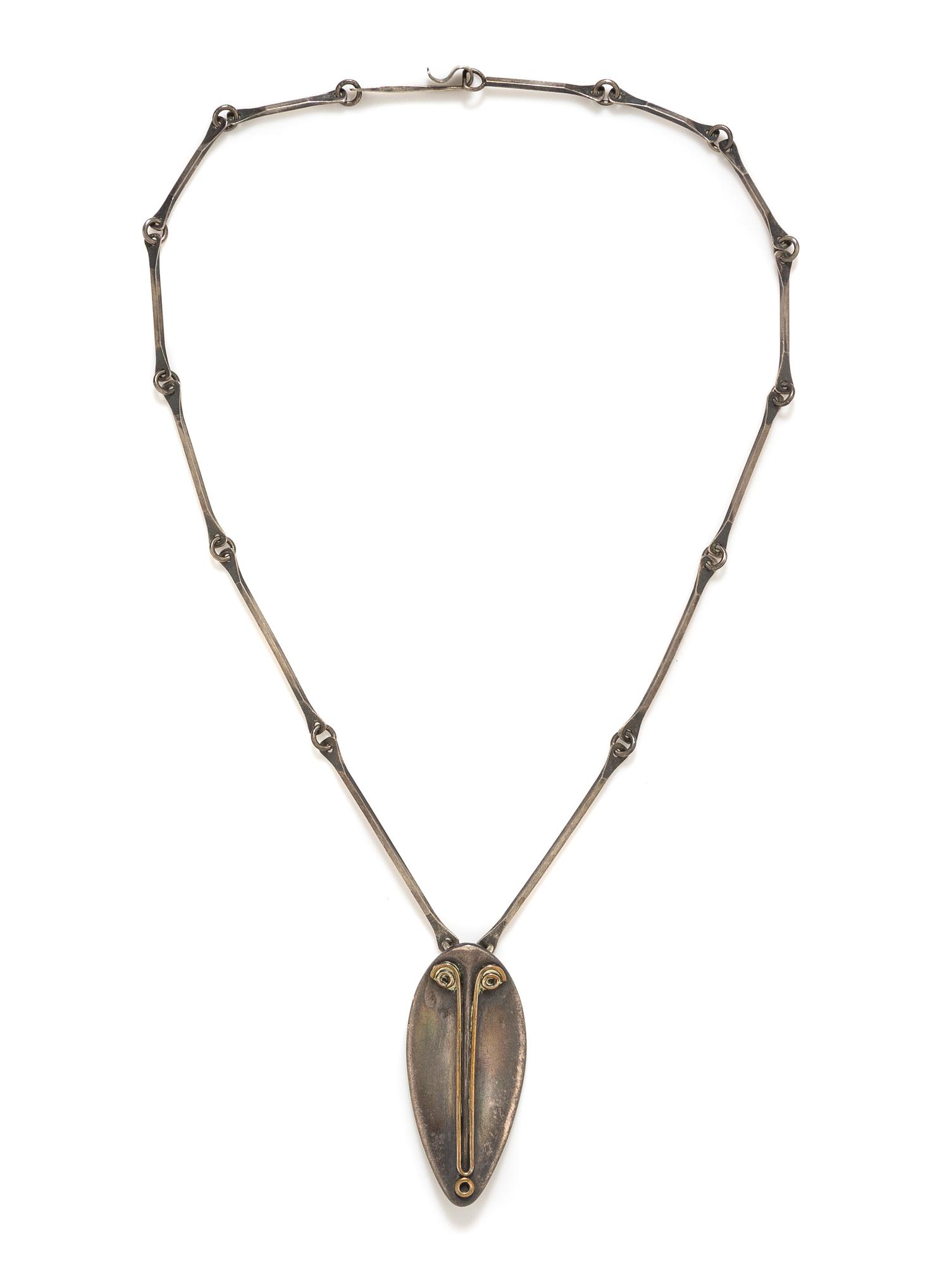 A Modernist Sterling Silver Necklace, Irvin & Bonnie Burkee, 27.90 dwts.