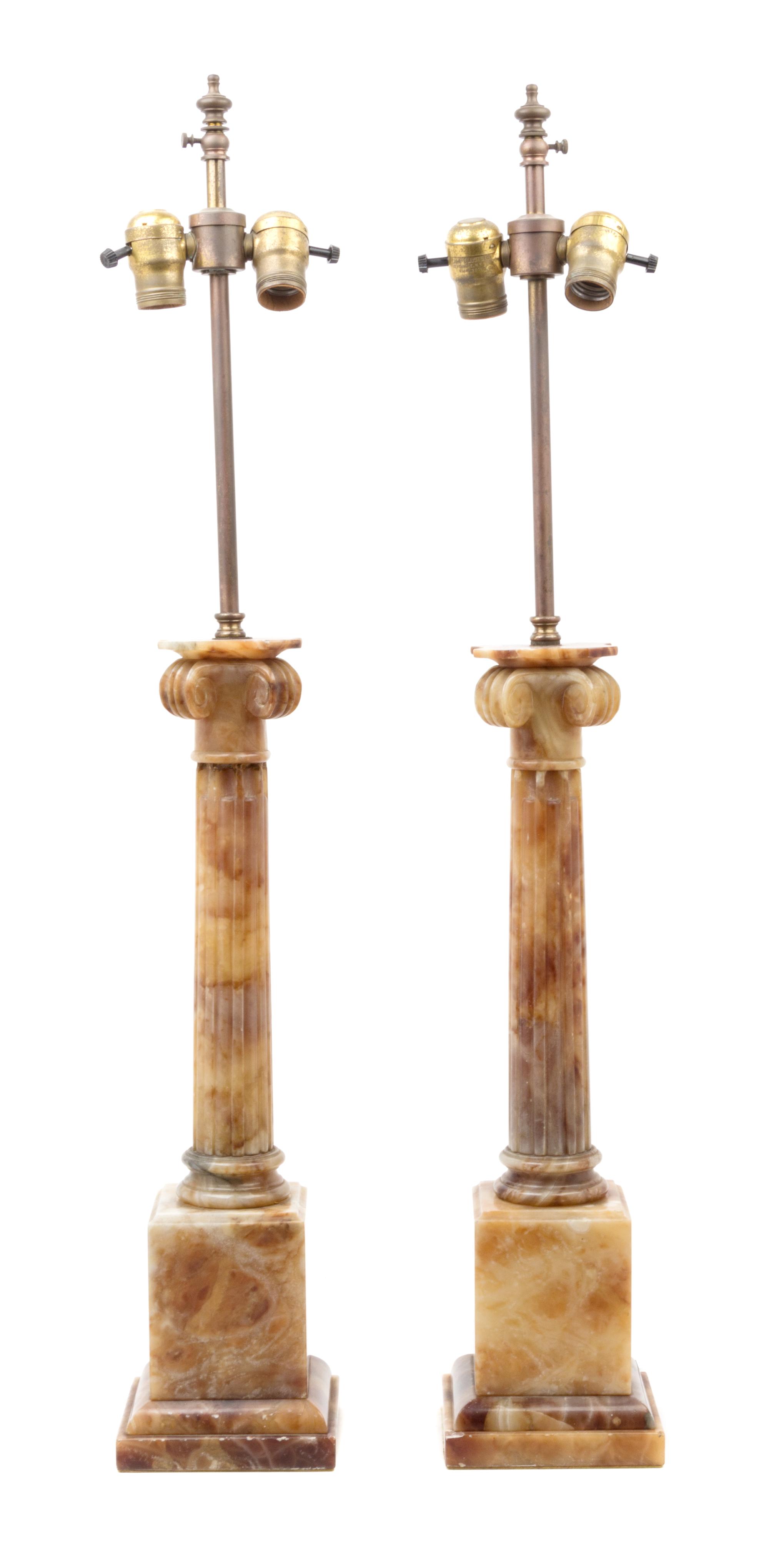 A Pair of Neoclassical Style Onyx Table Lamps — LATE 19TH/EARLY 20TH CENTURY