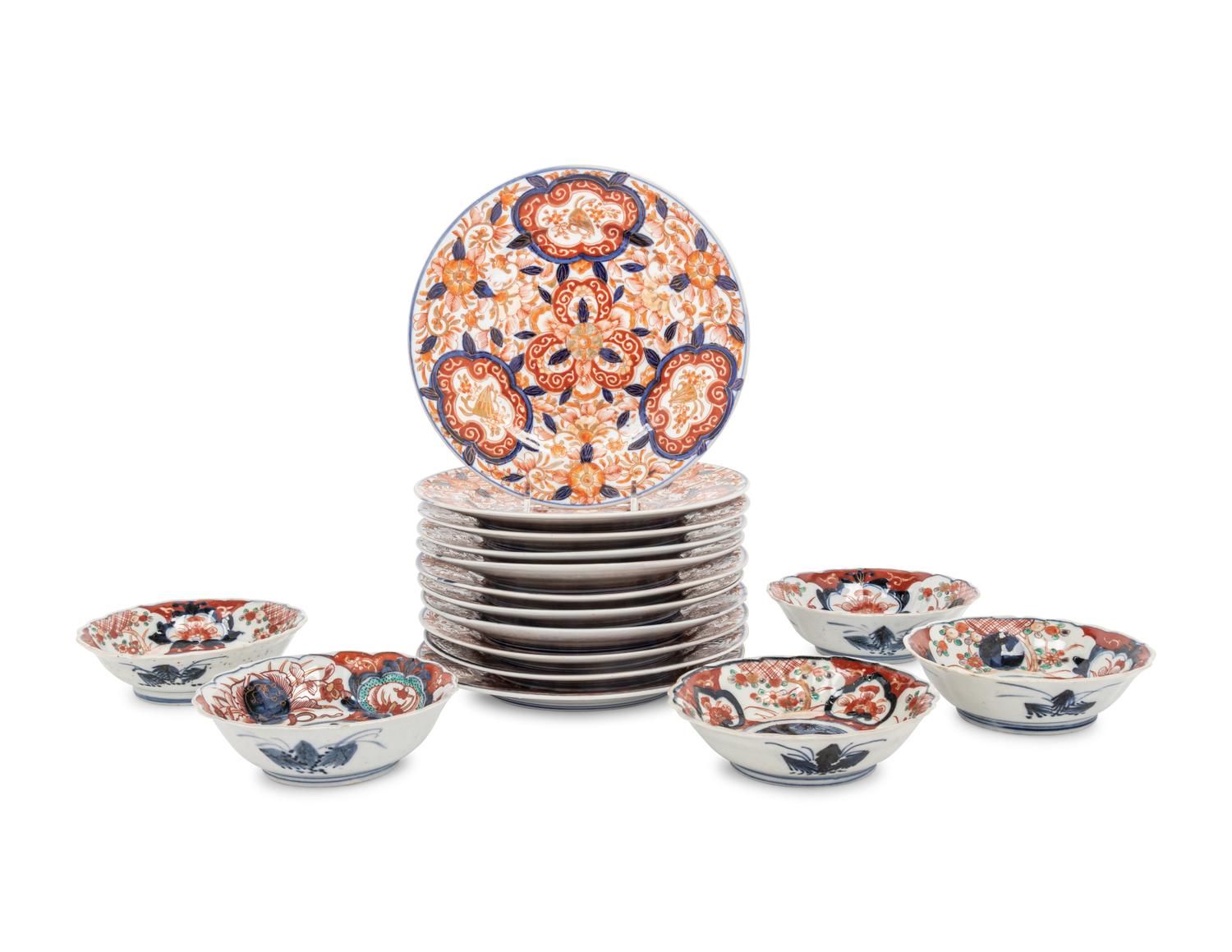 16 Japanese Imari Porcelain Plates