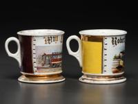 Two Trolleyman's Occupational Shaving Mugs