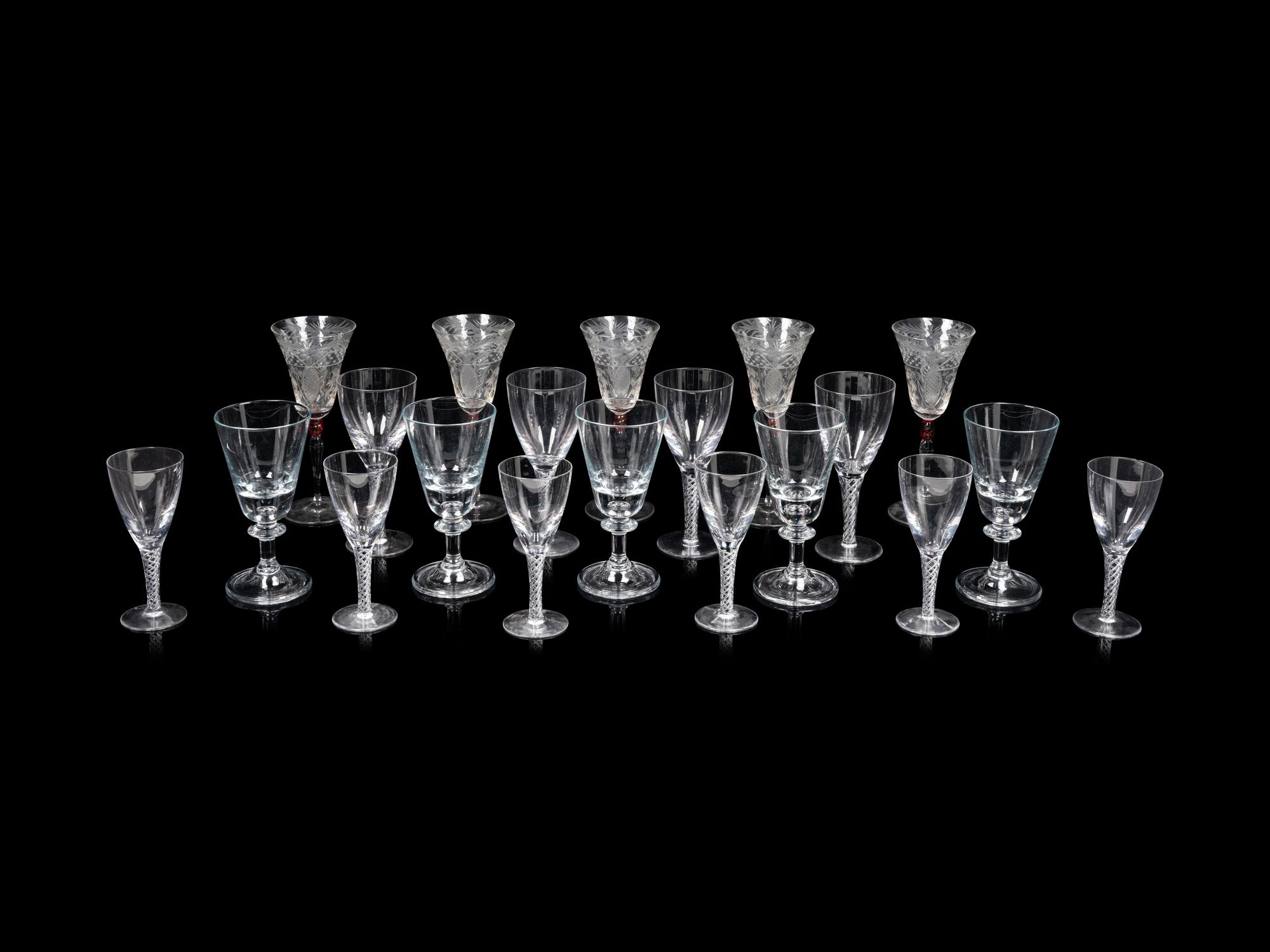 A Group of Glass Stemware