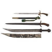 Lot of Two Hirschfanger and One Kindjal