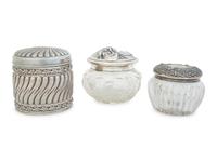 Three American Silver Covered Jars