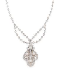 ANTIQUE, DIAMOND AND NATURAL PEARL NECKLACE
