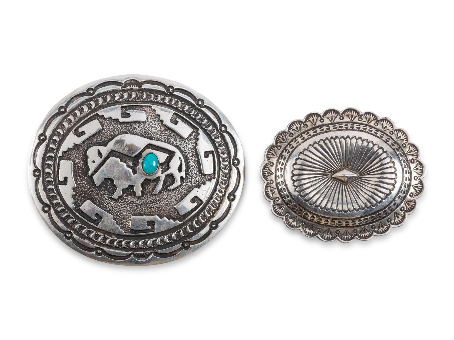 Navajo Silver Belt Buckles