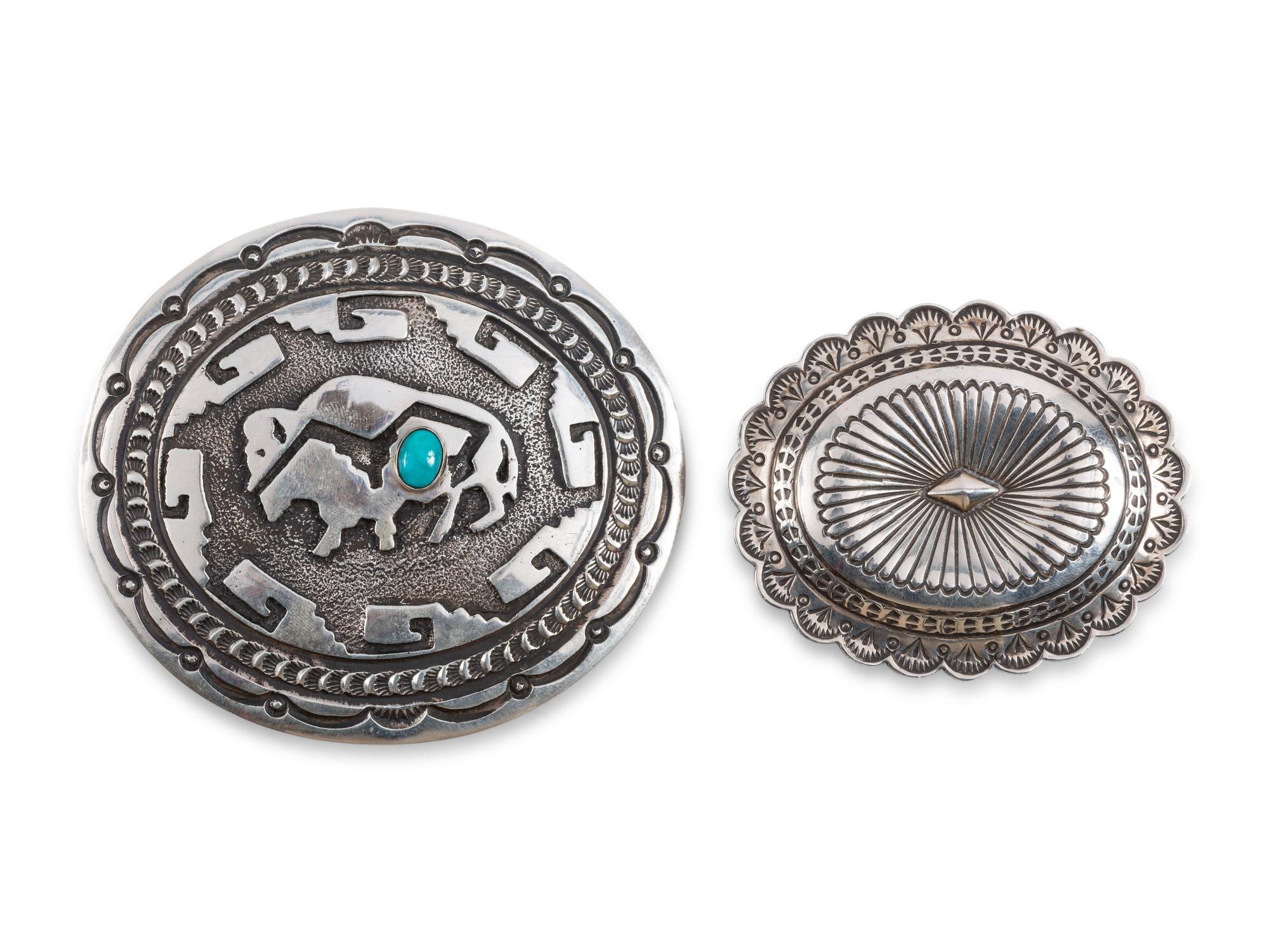 Navajo Silver Belt Buckles