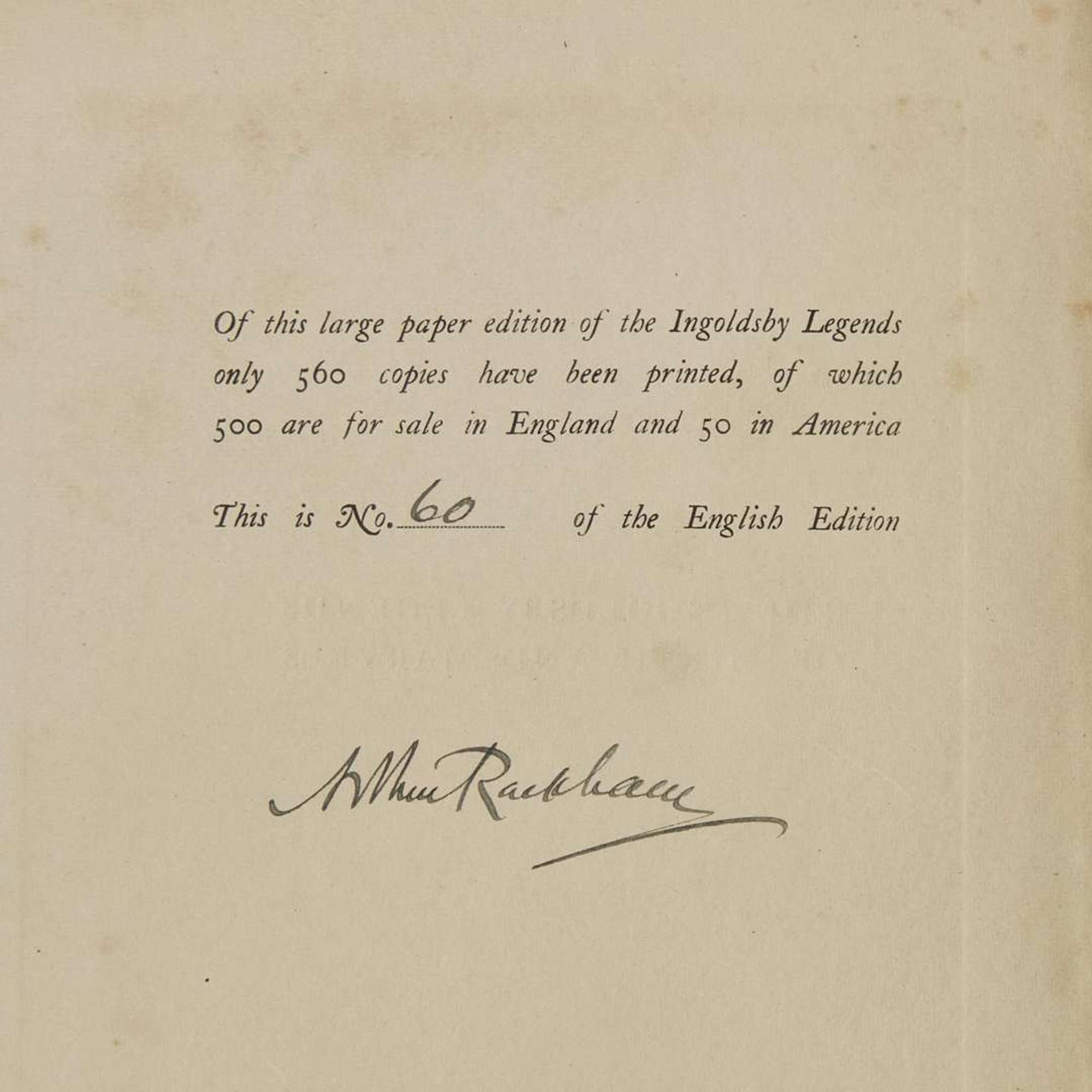[Children's & Illustrated] [Rackham, Arthur] Ingoldsby, Thomas The Ingoldsby Legends, or Mirth & Marvels