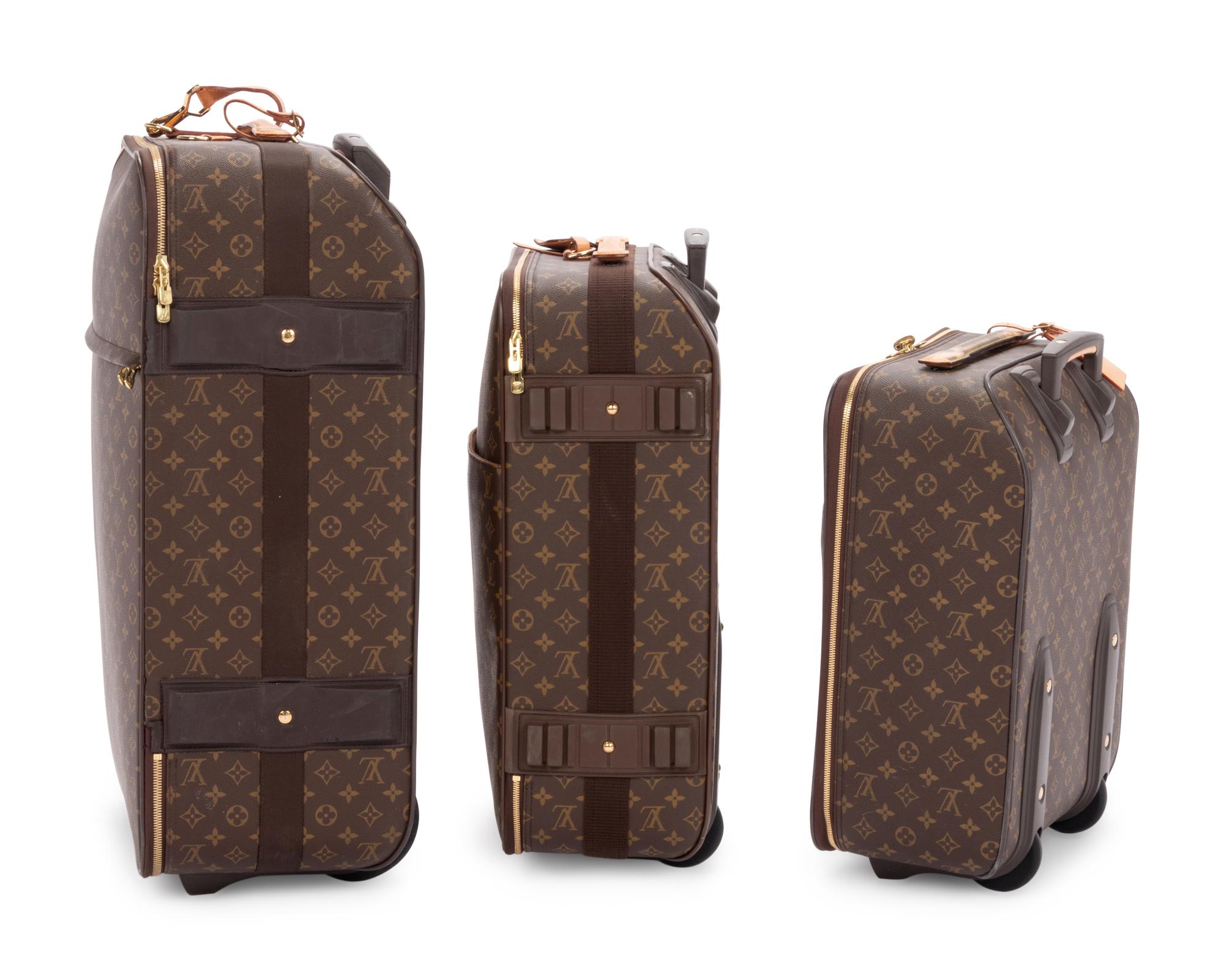 Three Louis Vuitton Monogram Rolling Luggage Pieces, 1990-2000s