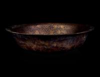 A Chinese Silvered Mounted Conch and A Silvered Metal Inlaid Basin