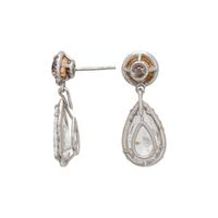 FANCY COLORED DIAMOND AND DIAMOND EARRINGS