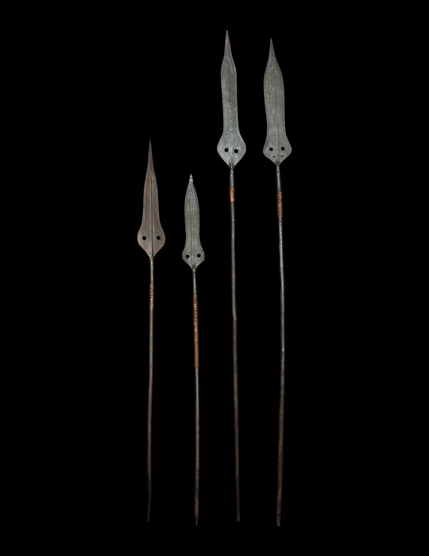 Four Maasai Warrior Spears