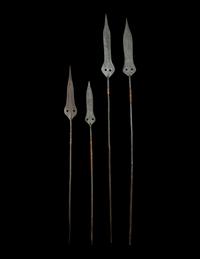 Four Maasai Warrior Spears