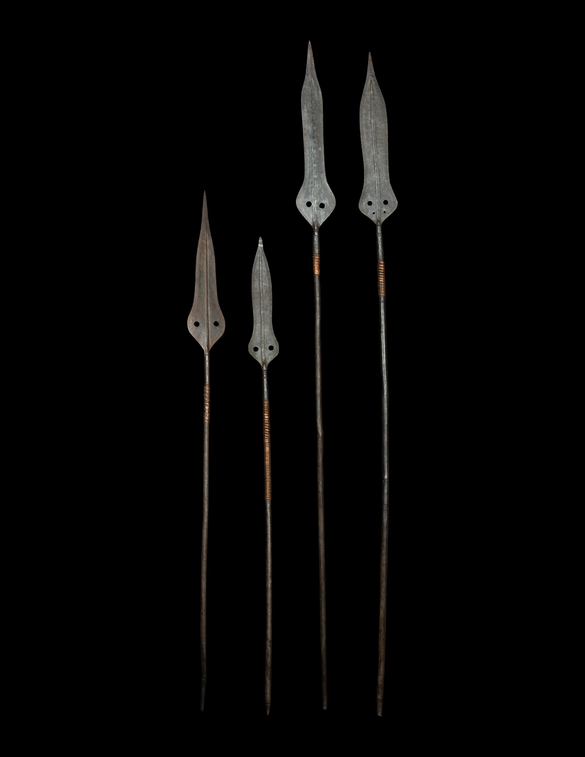 Four Maasai Warrior Spears