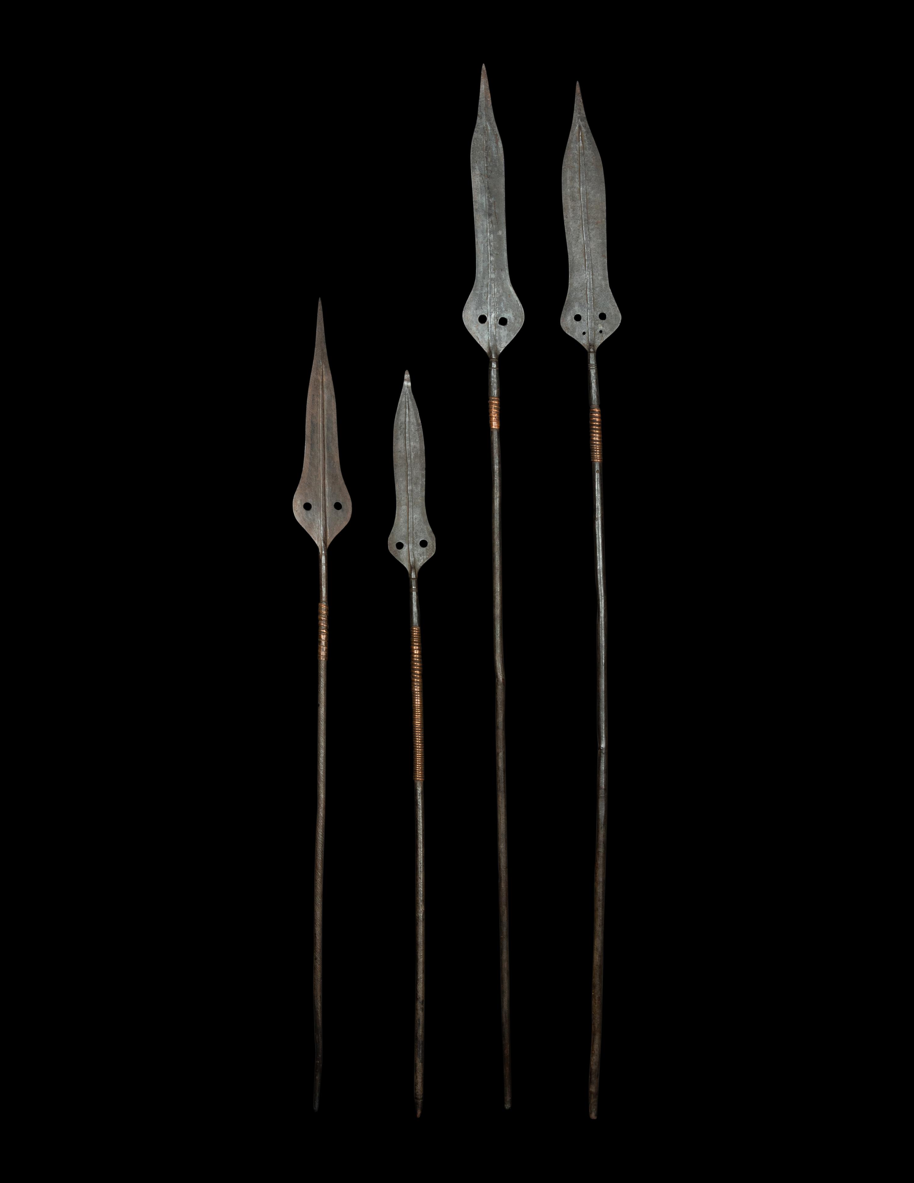 Four Maasai Warrior Spears