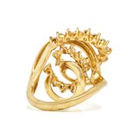 JOSE HESS, YELLOW GOLD AND DIAMOND RING