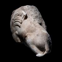 A Roman Marble Fragment of a Sphinx