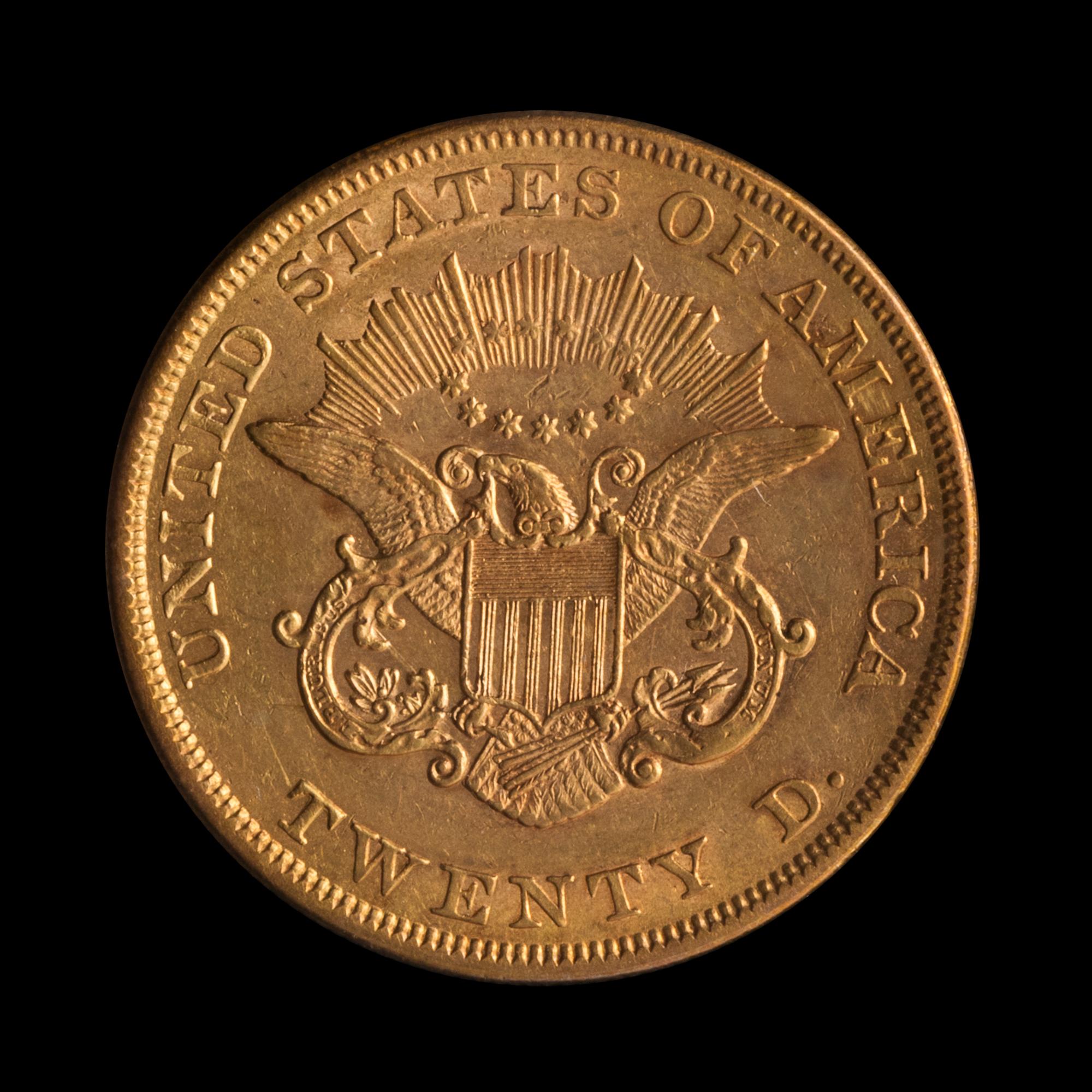A United States 1854 Liberty Head $20 Gold Coin