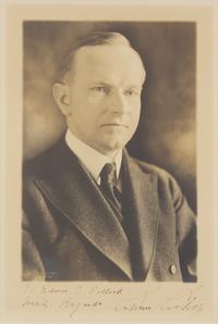 [Presidential] Coolidge, Calvin. Inscribed photograph