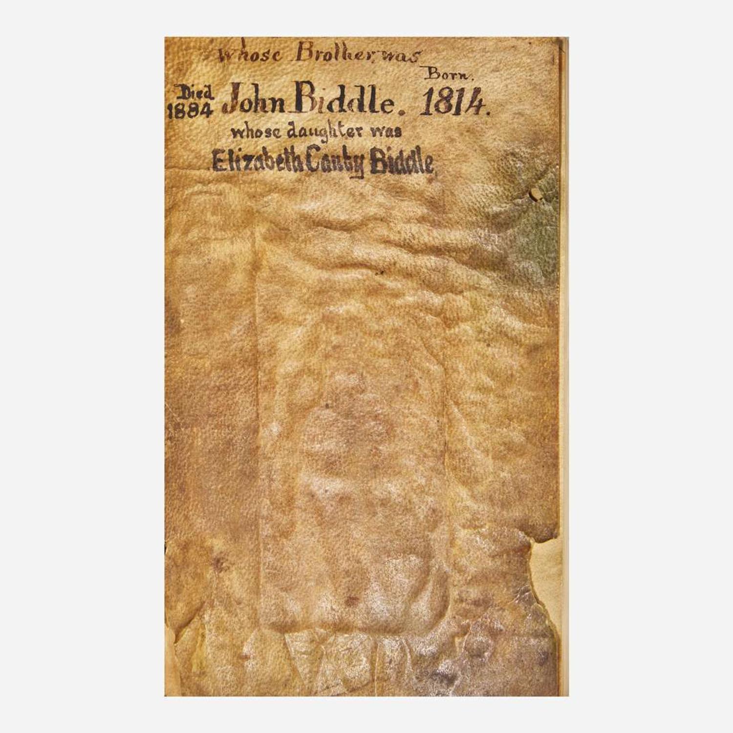 [Americana] [Biddle Family] Archive of Letters and Documents Related to the Biddle Family