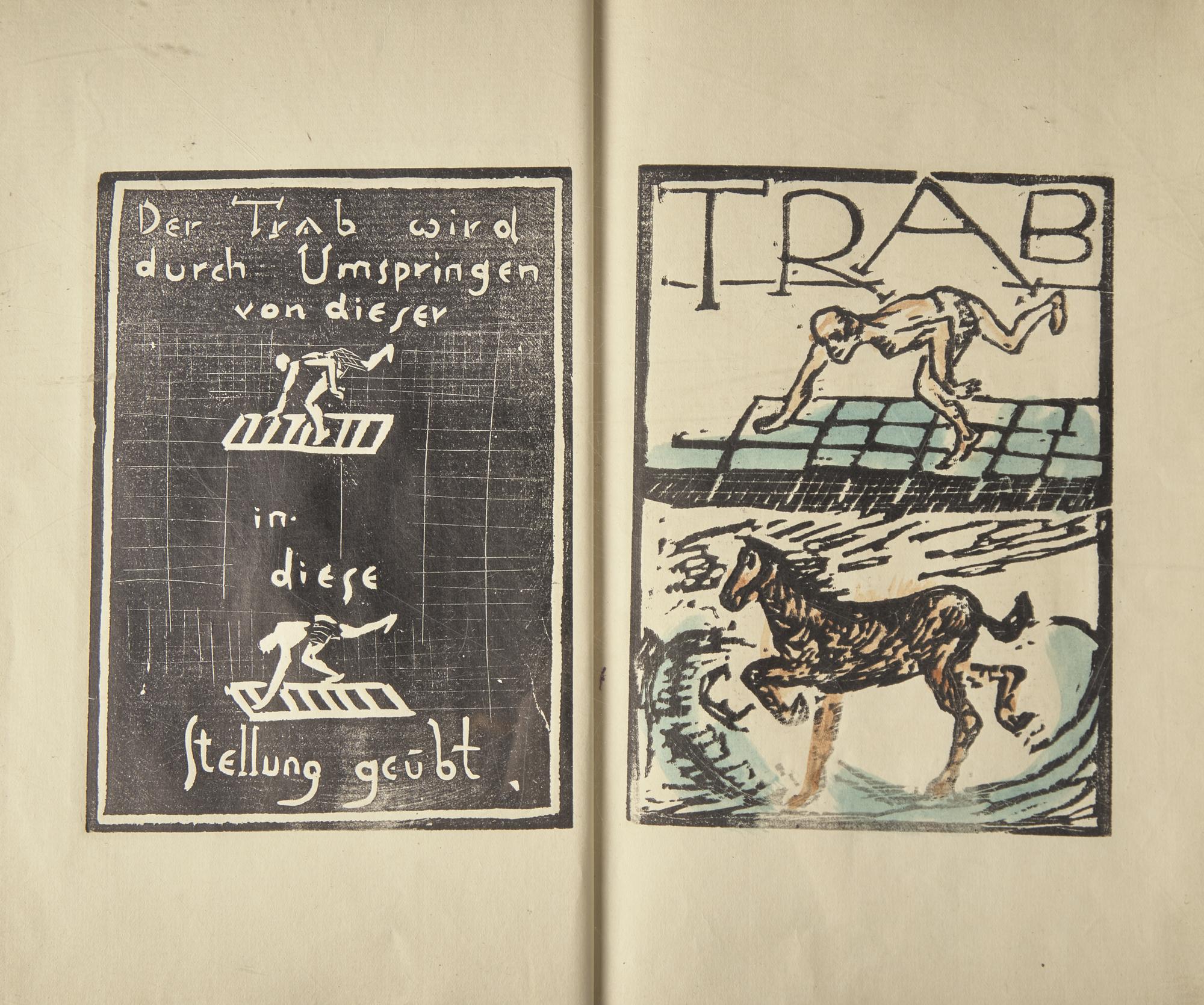 [Fränkel, Karl] Thun-Hohenstein, Maximilian, and Alois Weywar, and Max Ermers. Holzschnitte zur Naturlichen Bewegungslehre des Dr. Thun Hohenstein...Zusammengestellt von Alois Weywar Gymnastiklehrer u. Assitent Dr. Tuhns