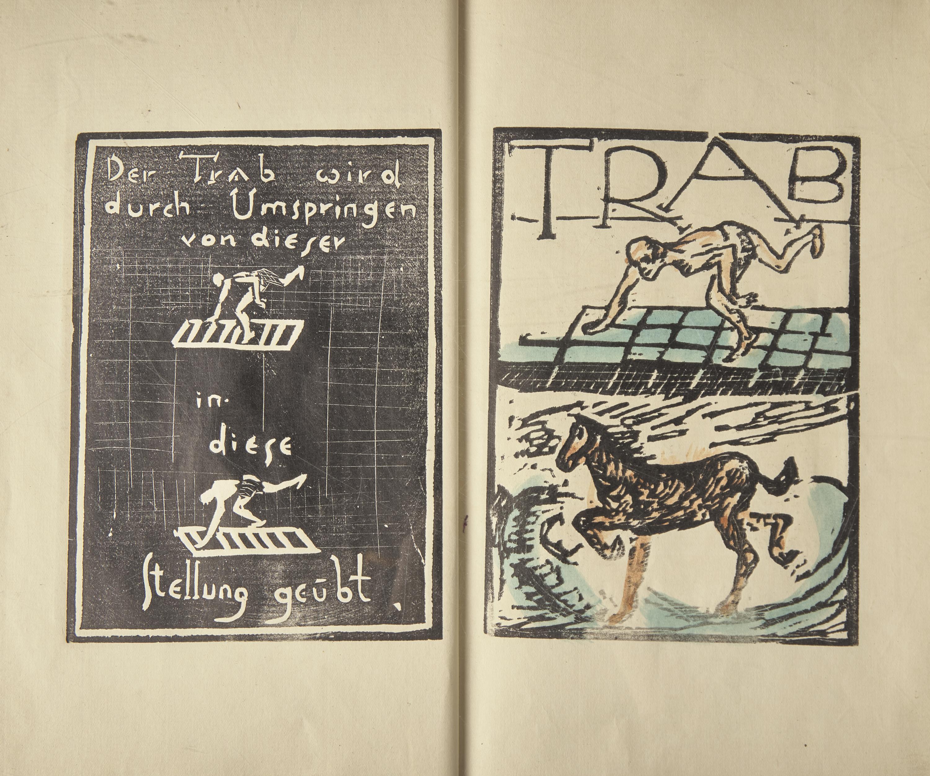 [Fränkel, Karl] Thun-Hohenstein, Maximilian, and Alois Weywar, and Max Ermers. Holzschnitte zur Naturlichen Bewegungslehre des Dr. Thun Hohenstein...Zusammengestellt von Alois Weywar Gymnastiklehrer u. Assitent Dr. Tuhns
