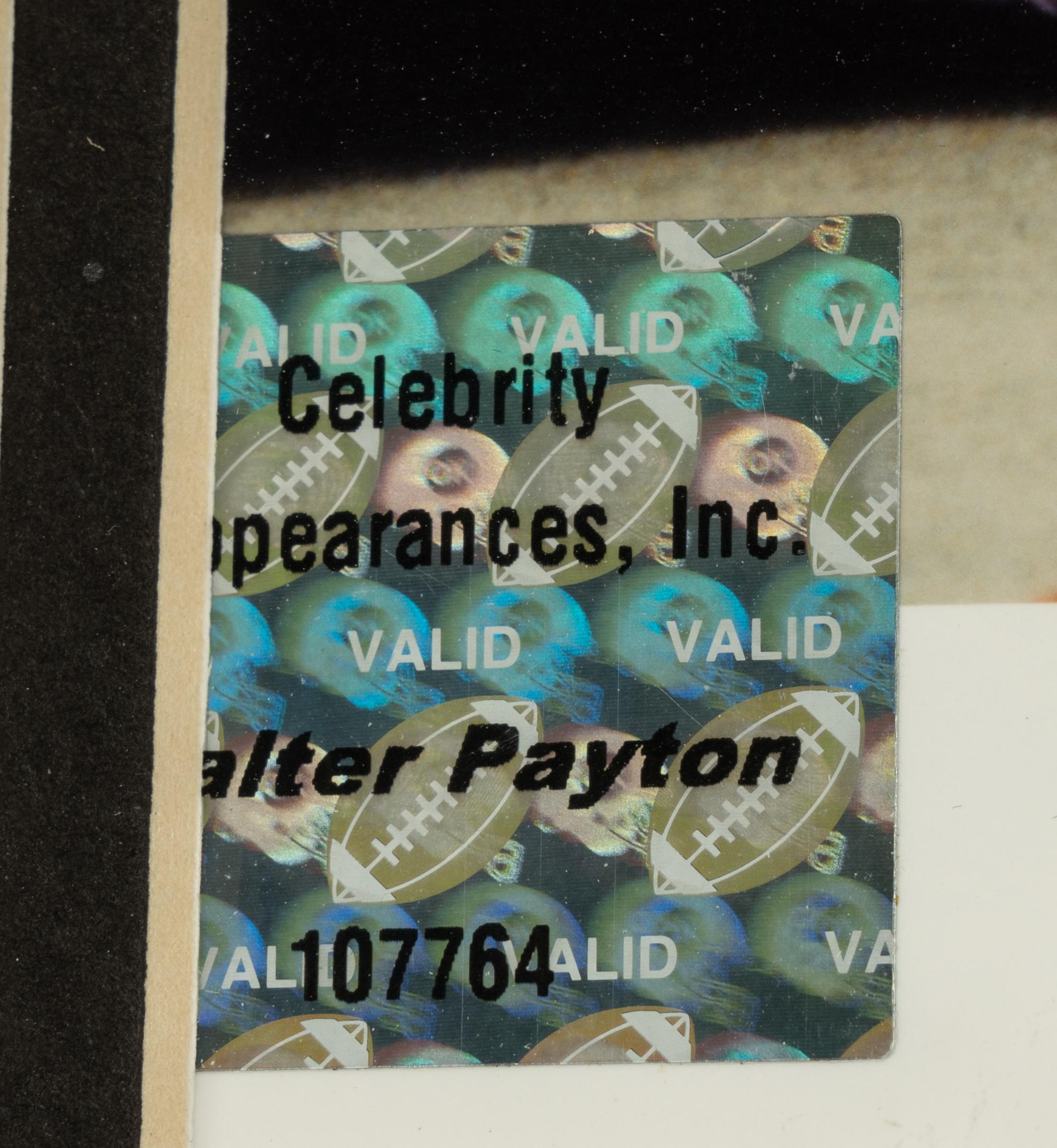 A Walter Payton Signed Autograph Photo With Multiple Inscriptions (Beckett Authentication Services)