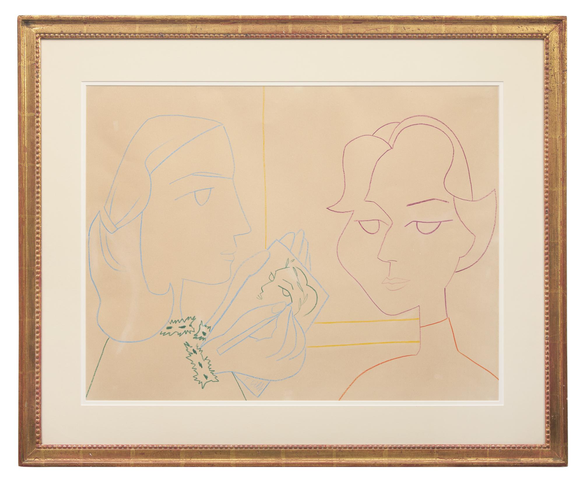 Françoise Gilot Making a Portrait of Claire Roy , 1953