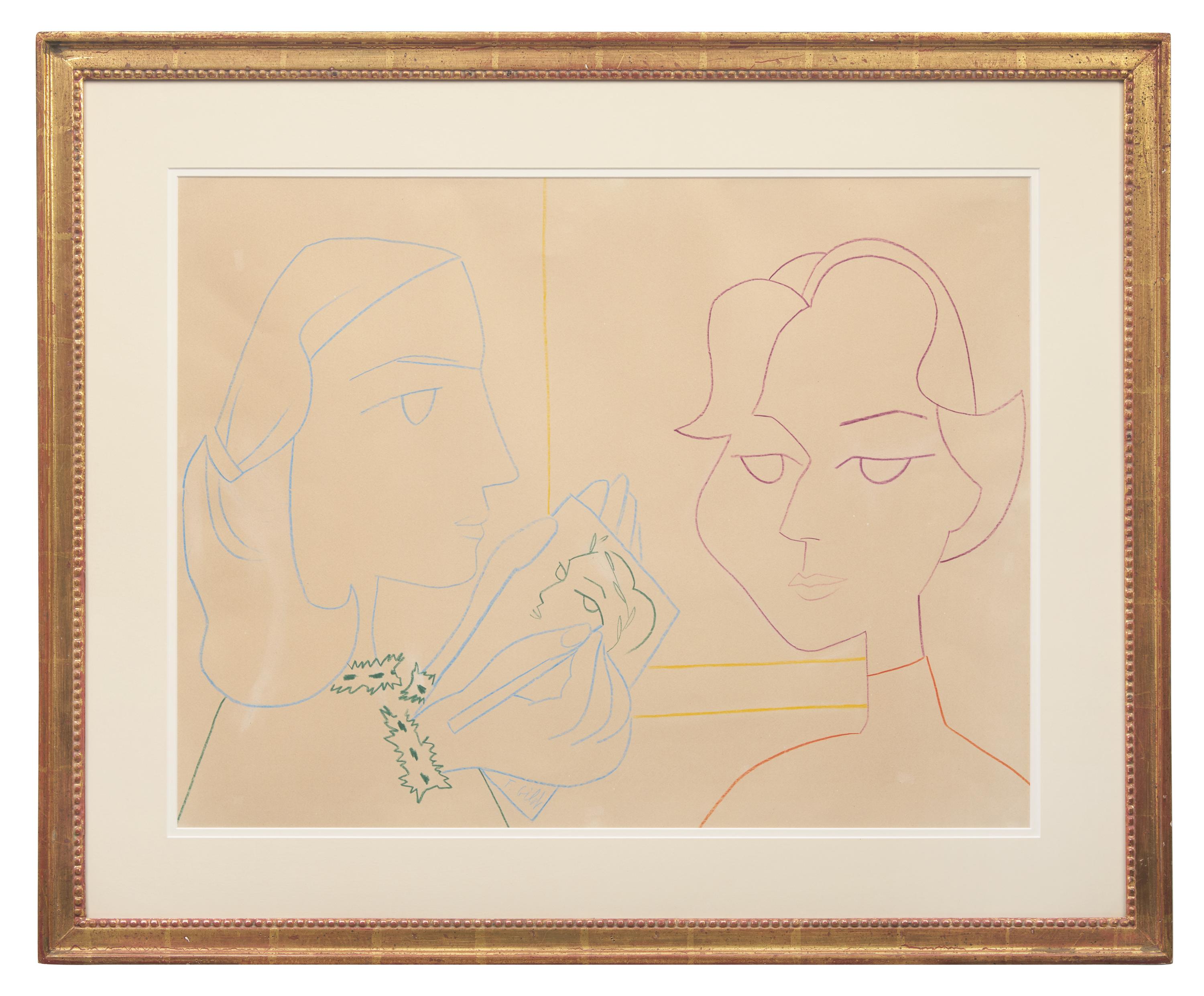 Françoise Gilot Making a Portrait of Claire Roy , 1953