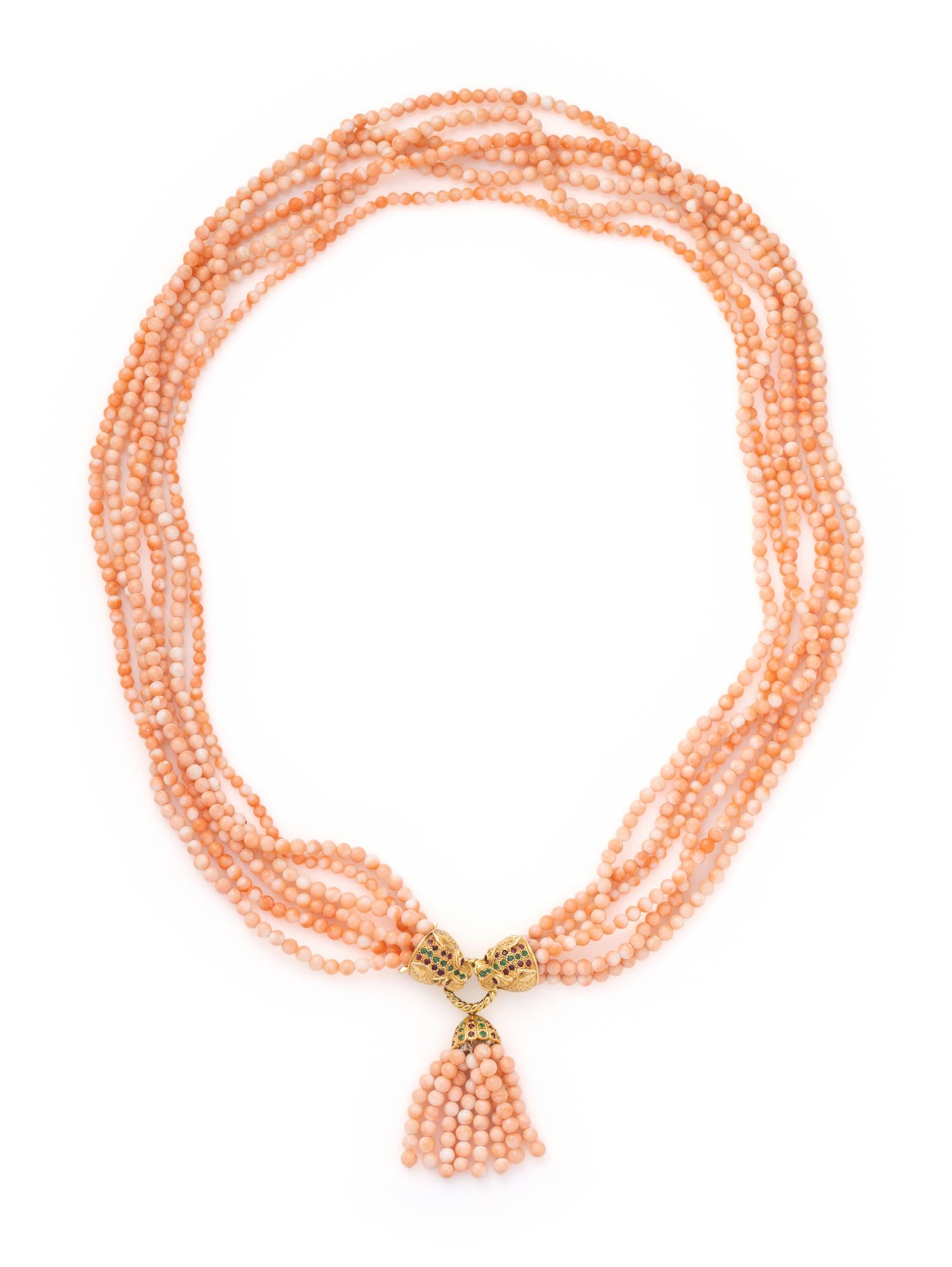 CORAL BEAD NECKLACE