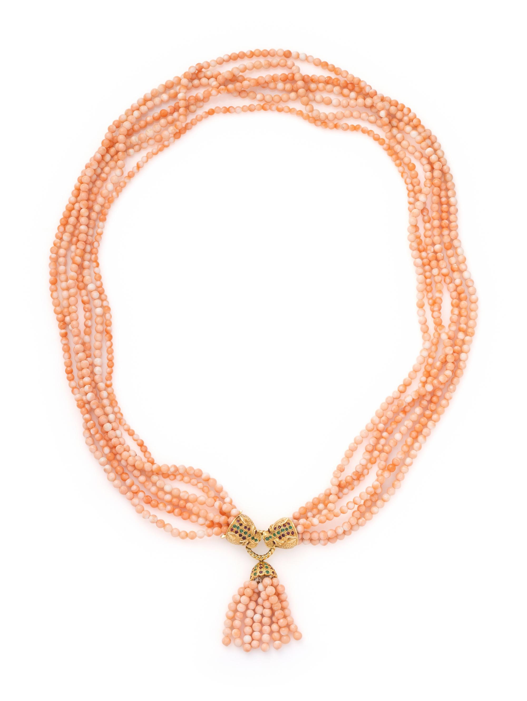 CORAL BEAD NECKLACE