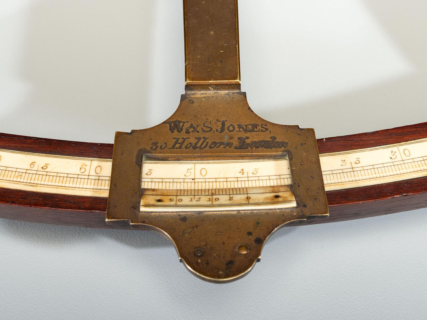 An Engraved Brass Mounted Octant