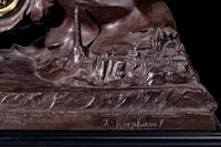 A French Cast Metal Aeronautical Clock, After Xavier Raphanel