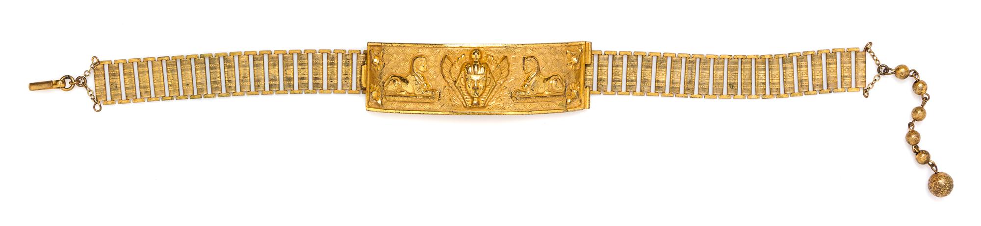 A Miriam Haskell Egyptian Revival Style Choker, 14" x 1".