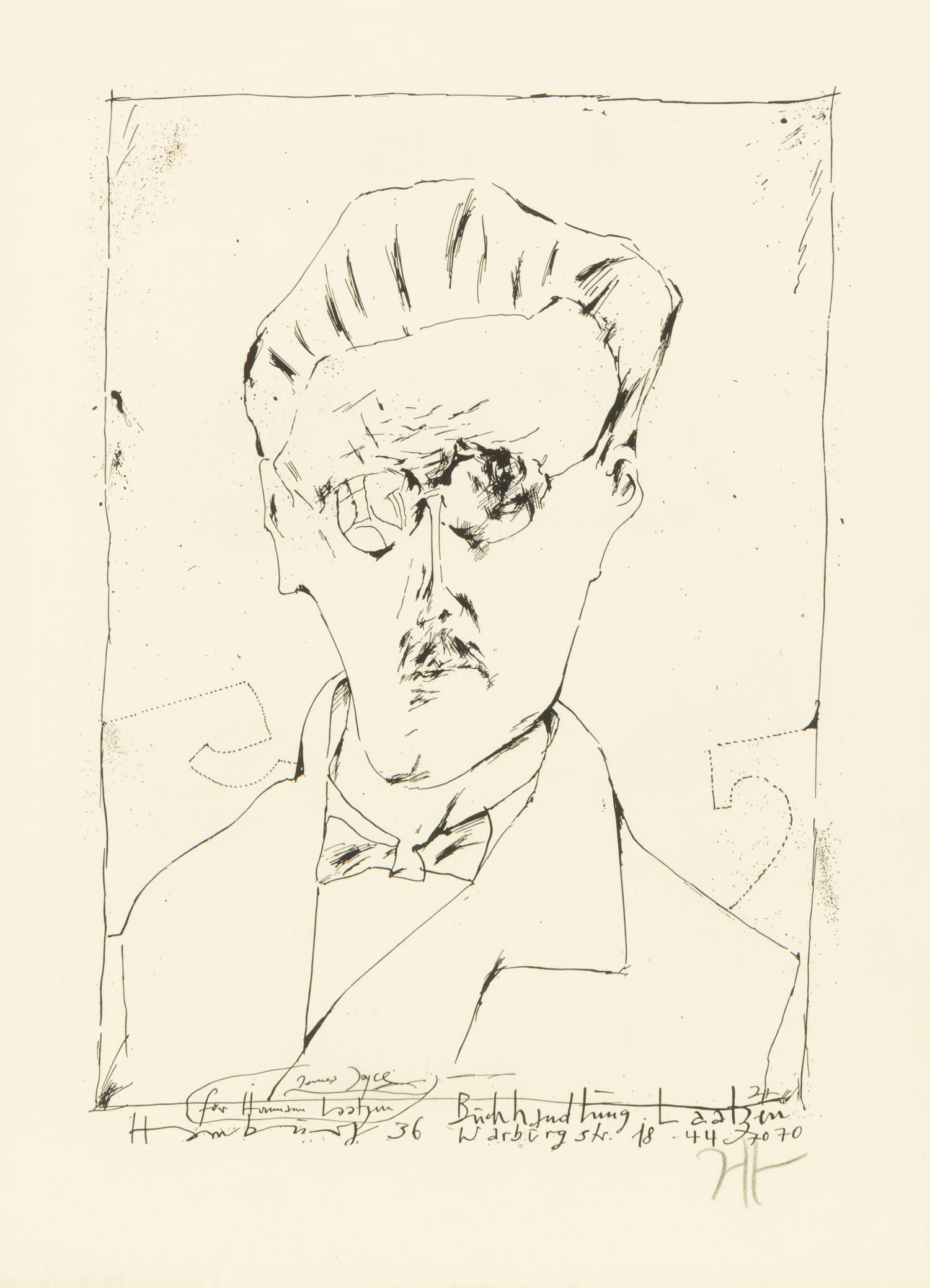 [JOYCE, James (1882-1941)]. ABBOTT, Berenice (1898-1991), photographer. Photograph of James Joyce . C 1928; reprinted 1982.