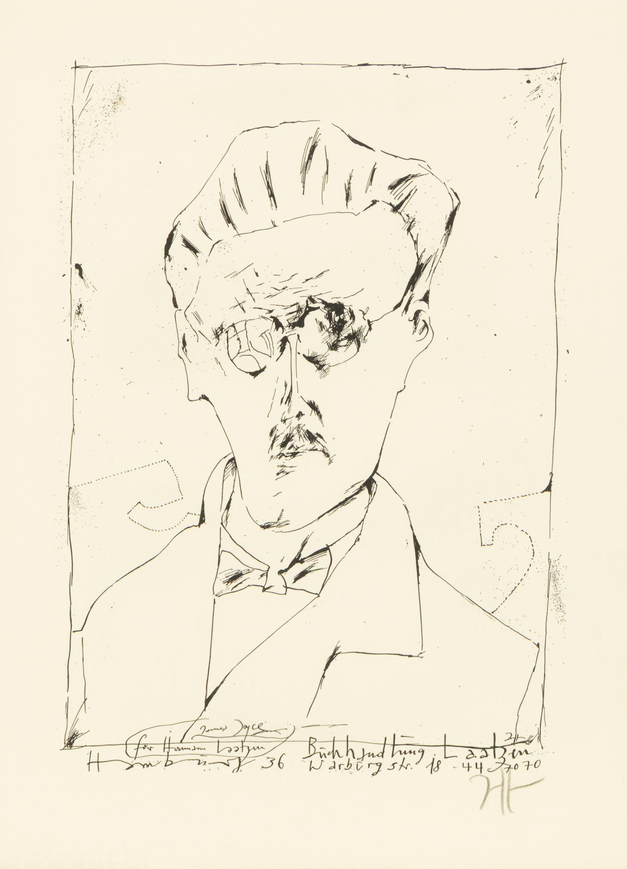 [JOYCE, James (1882-1941)]. ABBOTT, Berenice (1898-1991), photographer. Photograph of James Joyce . C 1928; reprinted 1982.