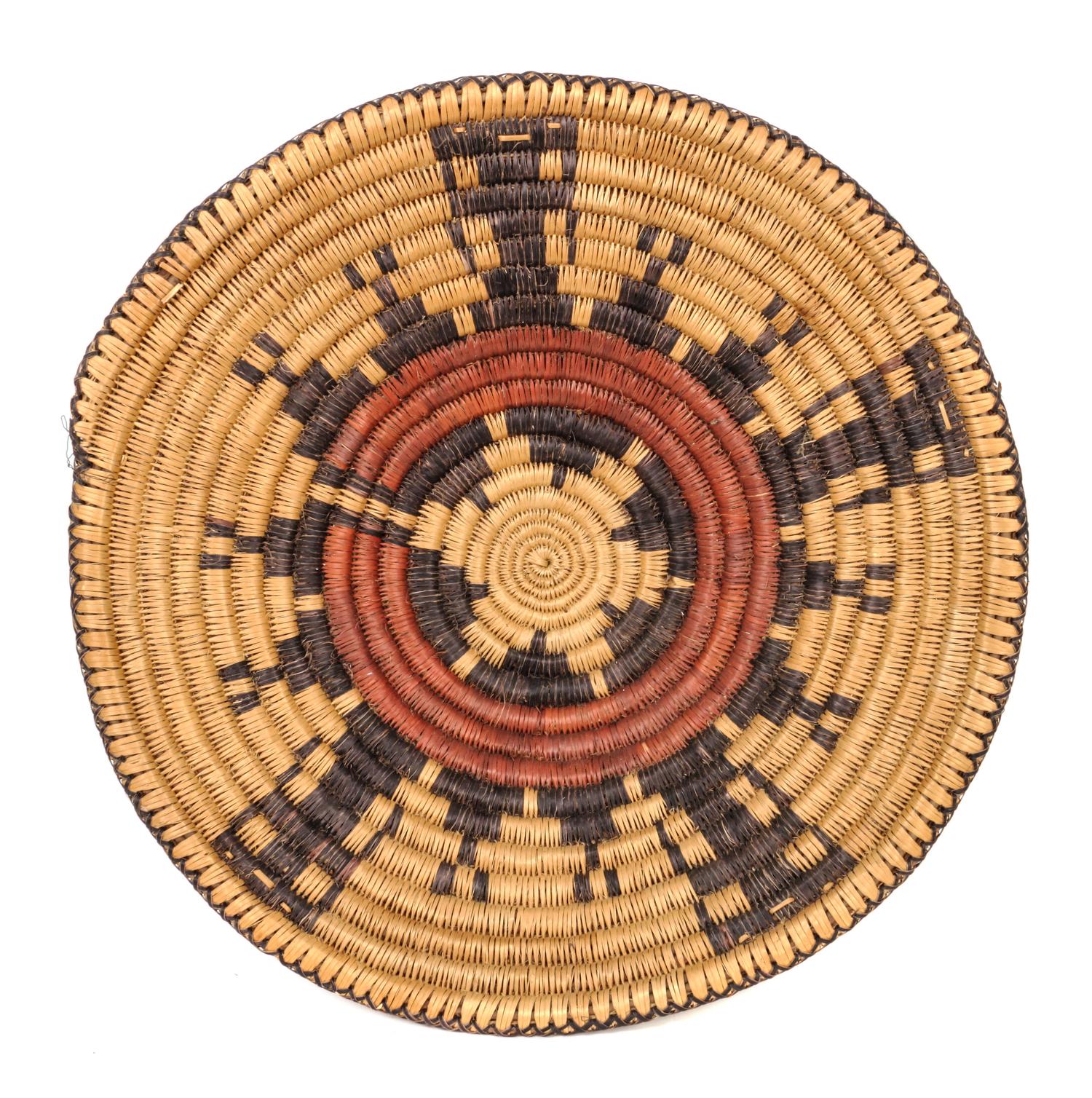 A Jicarilla Apache Figural Wedding Basket Diameter 20 inches.