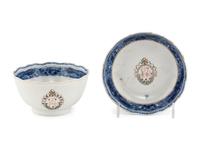 A Chinese Export Porcelain Tea Bowl and Saucer Commissioned by Sir Joshua Reynolds