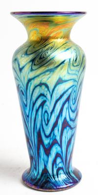 A Lundberg Studios Vase, 1998 Height 7 1/4 inches.