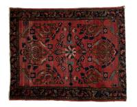 A Persian Wool Rug 4 feet 2 inches x 3 feet 6 inches.
