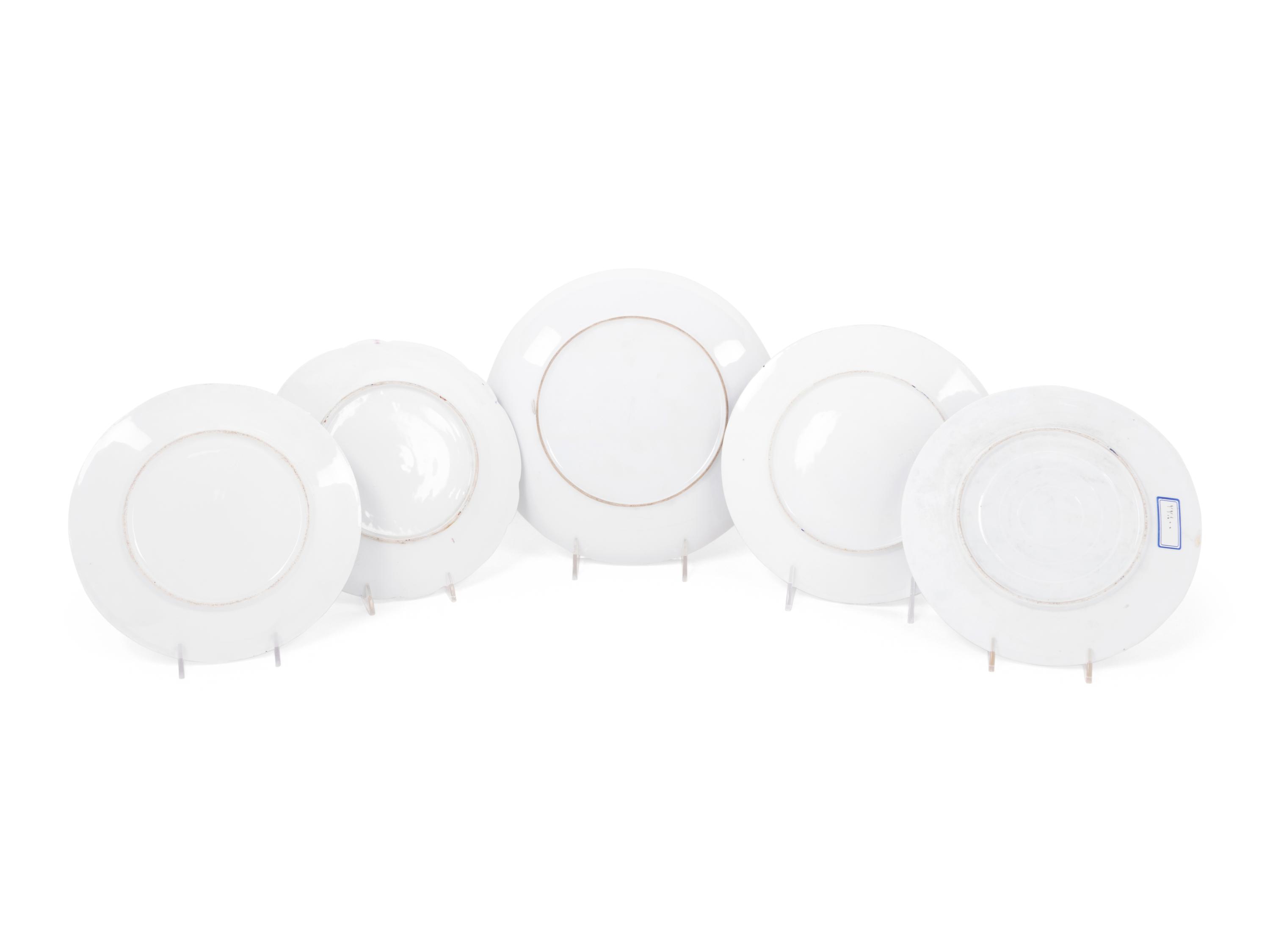 Five Persian Market Porcelain Plates