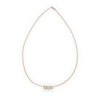 Diamond and Bicolor Gold Slide Pendant Necklace